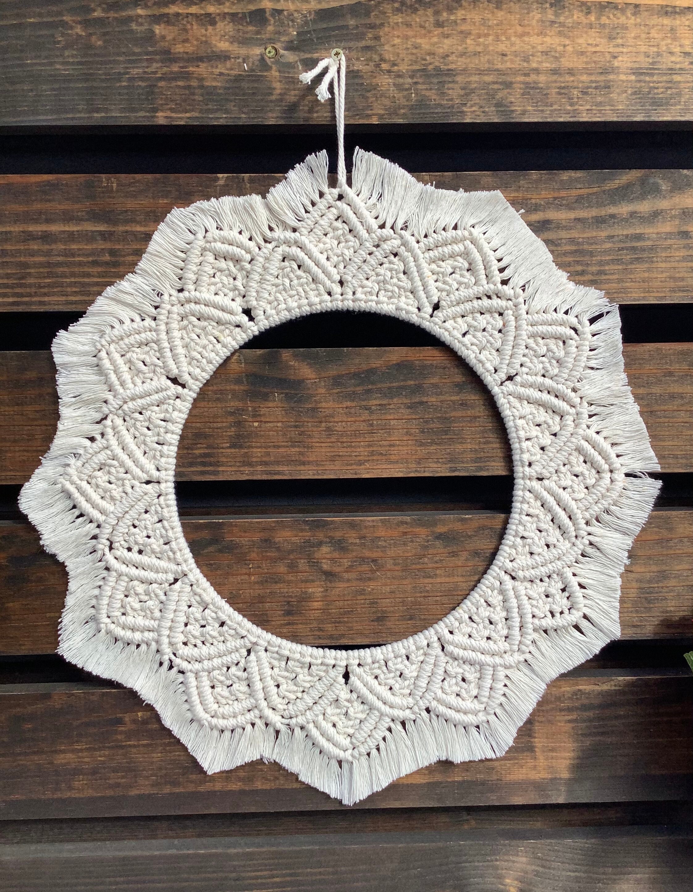 Cercle Fait avec La Technique de Macramé. 100% Coton et Naturel.