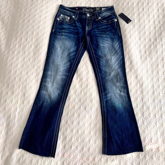 Miss Me Dark Denim Boot Cut Jeans Brand 