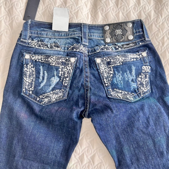 Miss Me Dark Denim Boot Cut Jeans Brand 