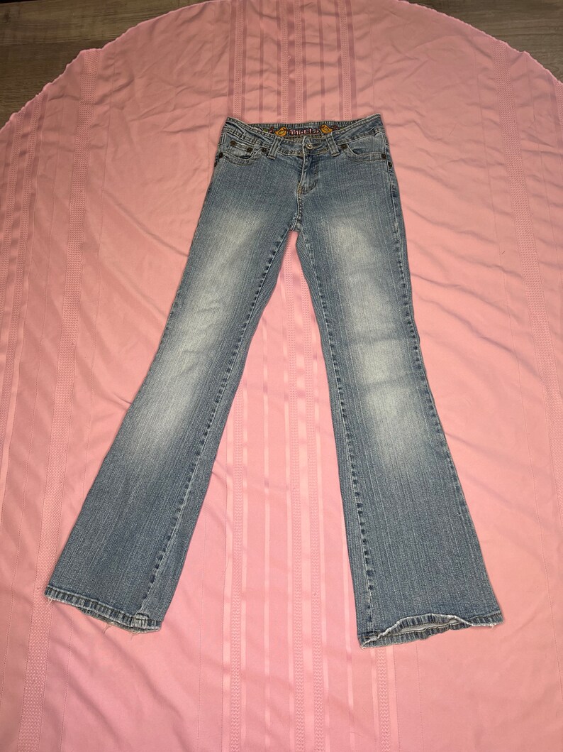 Vintage Angels Flare Jeans Fairycore Trendy Trashy Y2k Etsy