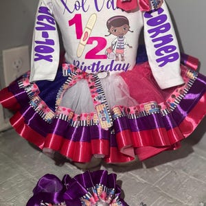 READY TO SHIP …. Custom 12 Month Ribbon Tutus