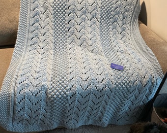 Endearing Hand-Knit Throw Blanket