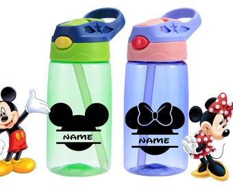 Minnie Mouse and Mickey Mouse Personalized Kids bottle sticker for bottles , cup , mug , Birthday party , Back to the school