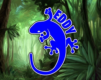 Personalized Gecko Sticker , for vivarium, vivarium decal