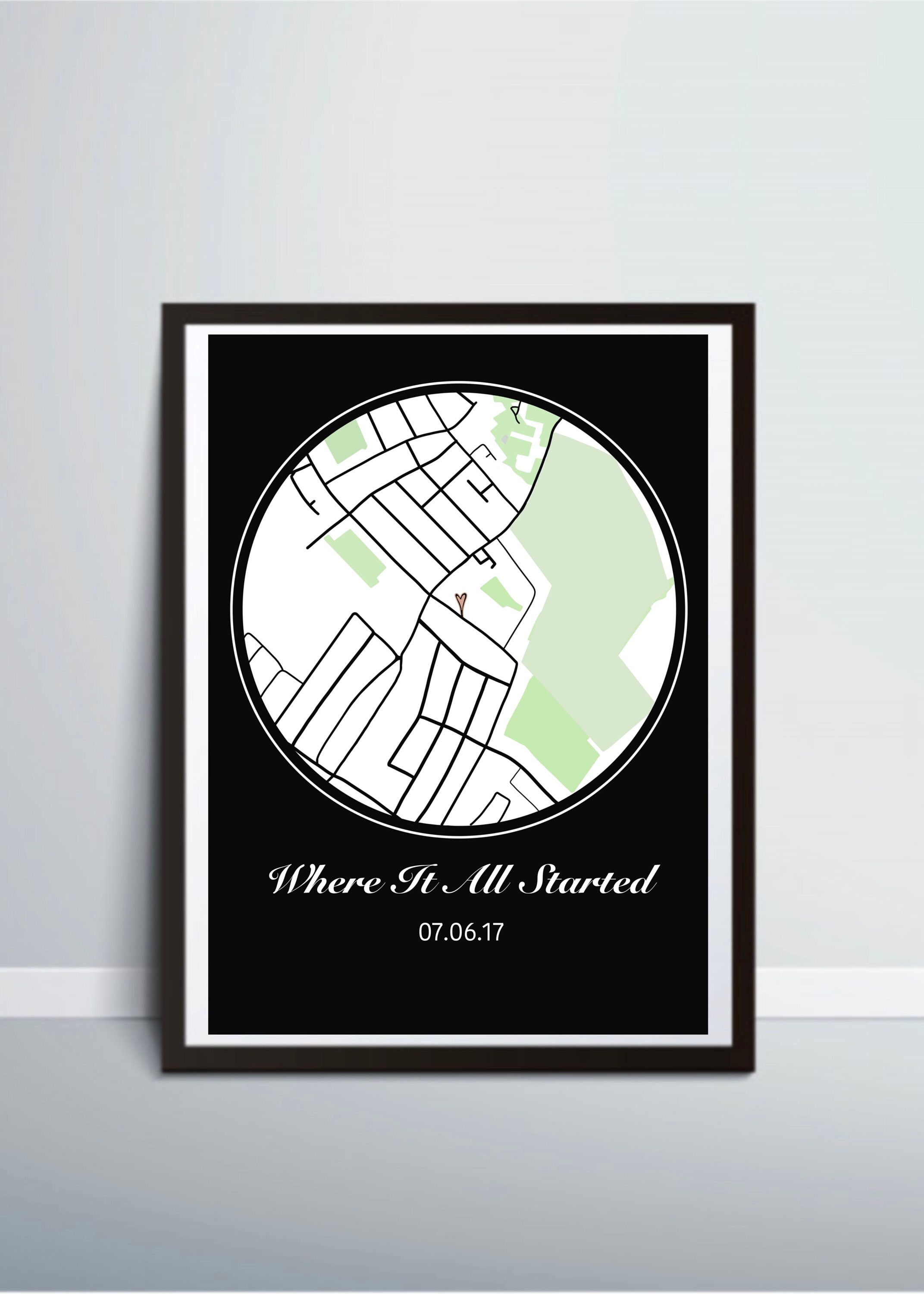 Custom Map Print for Key Locations Eg 'Where it All Etsy