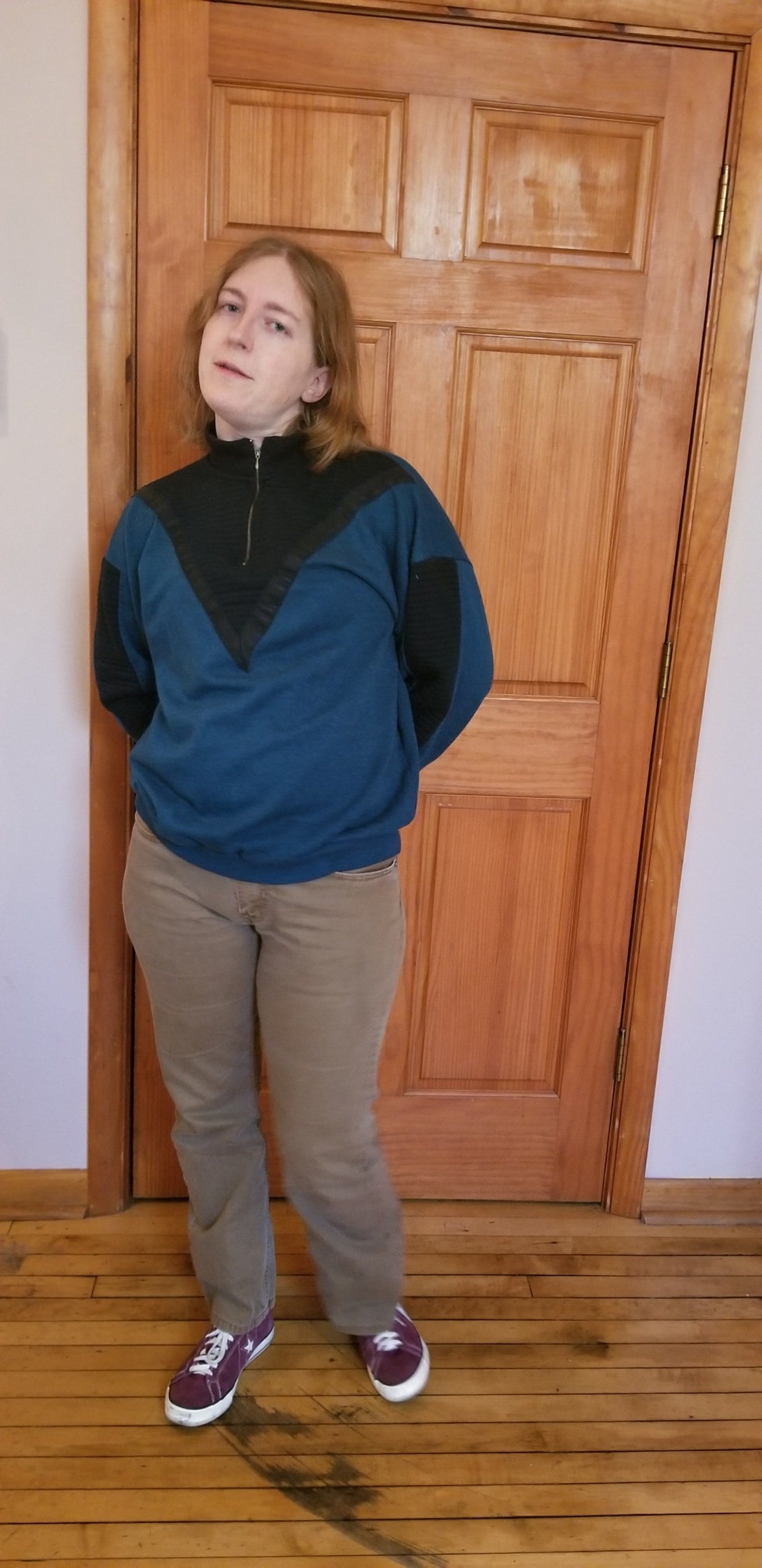 Vintage Unisex Sasson 90s Turquoise Fashion Sweatshirt | Etsy