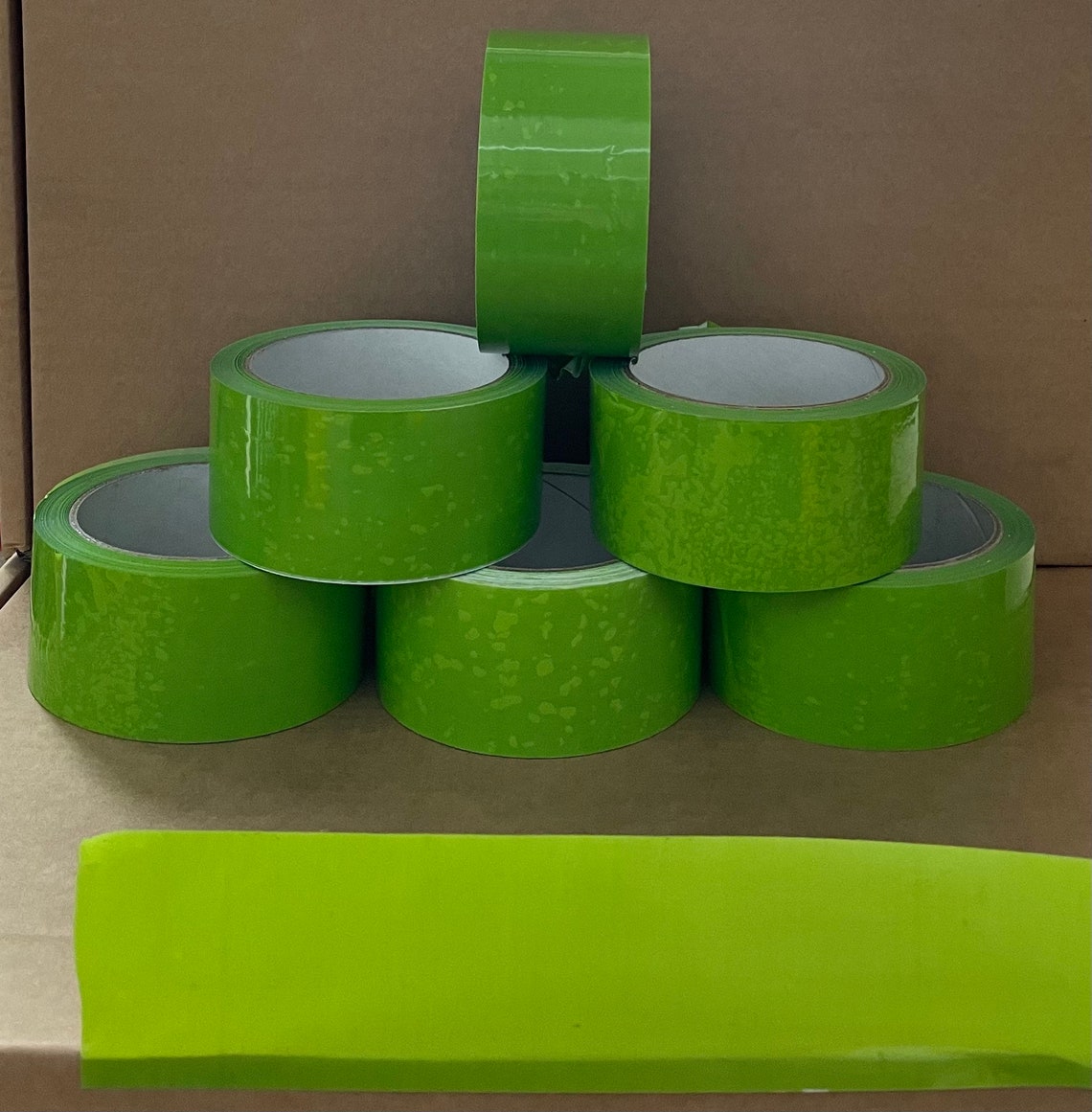 6 x Green Packaging Tape 48mm x 66m Etsy