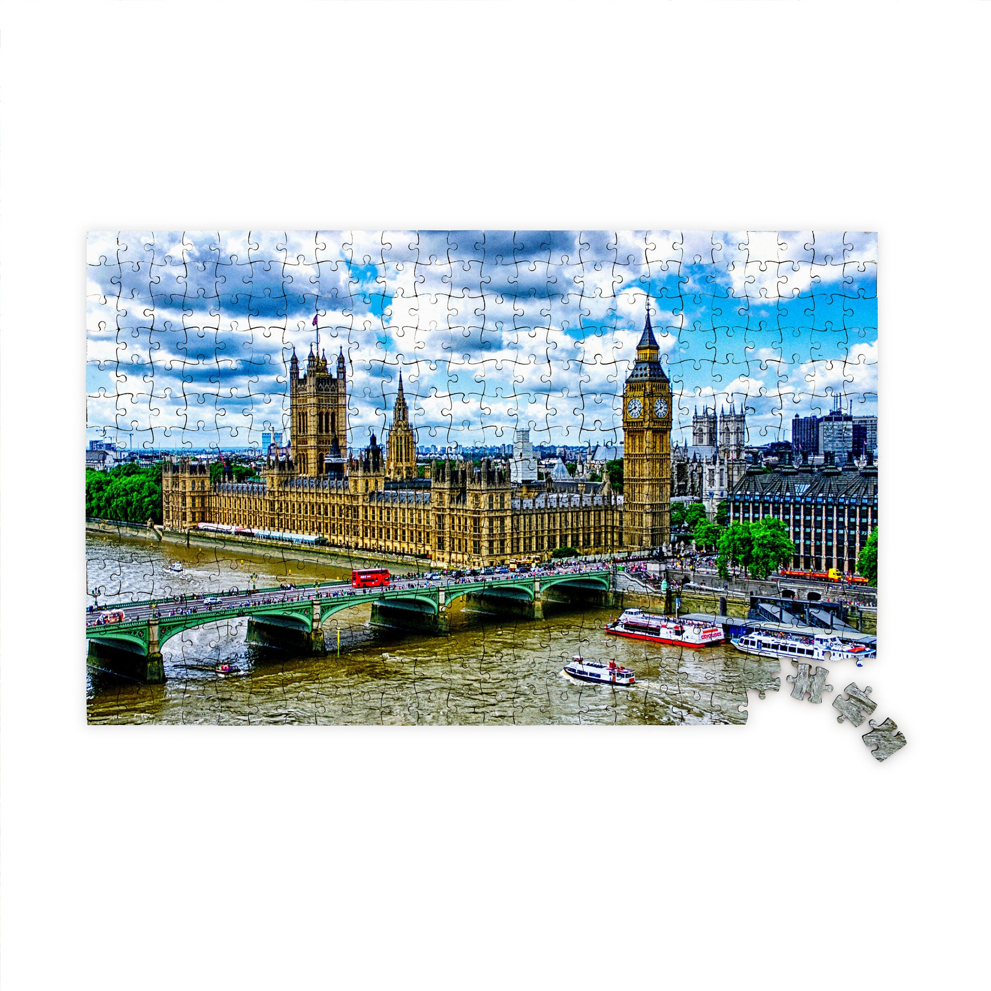 London Puzzle 100 Wooden Jigsaw Puzzle for Adults and Kids Etsy