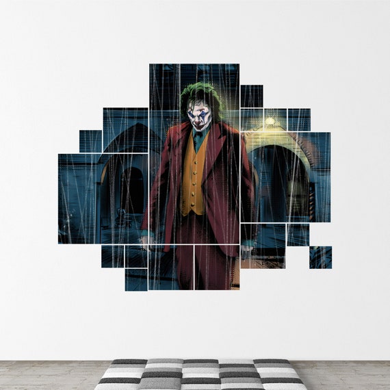 Joker Wall Art Joker Puzzle Wall Art Multi Panel Wall Art Etsy