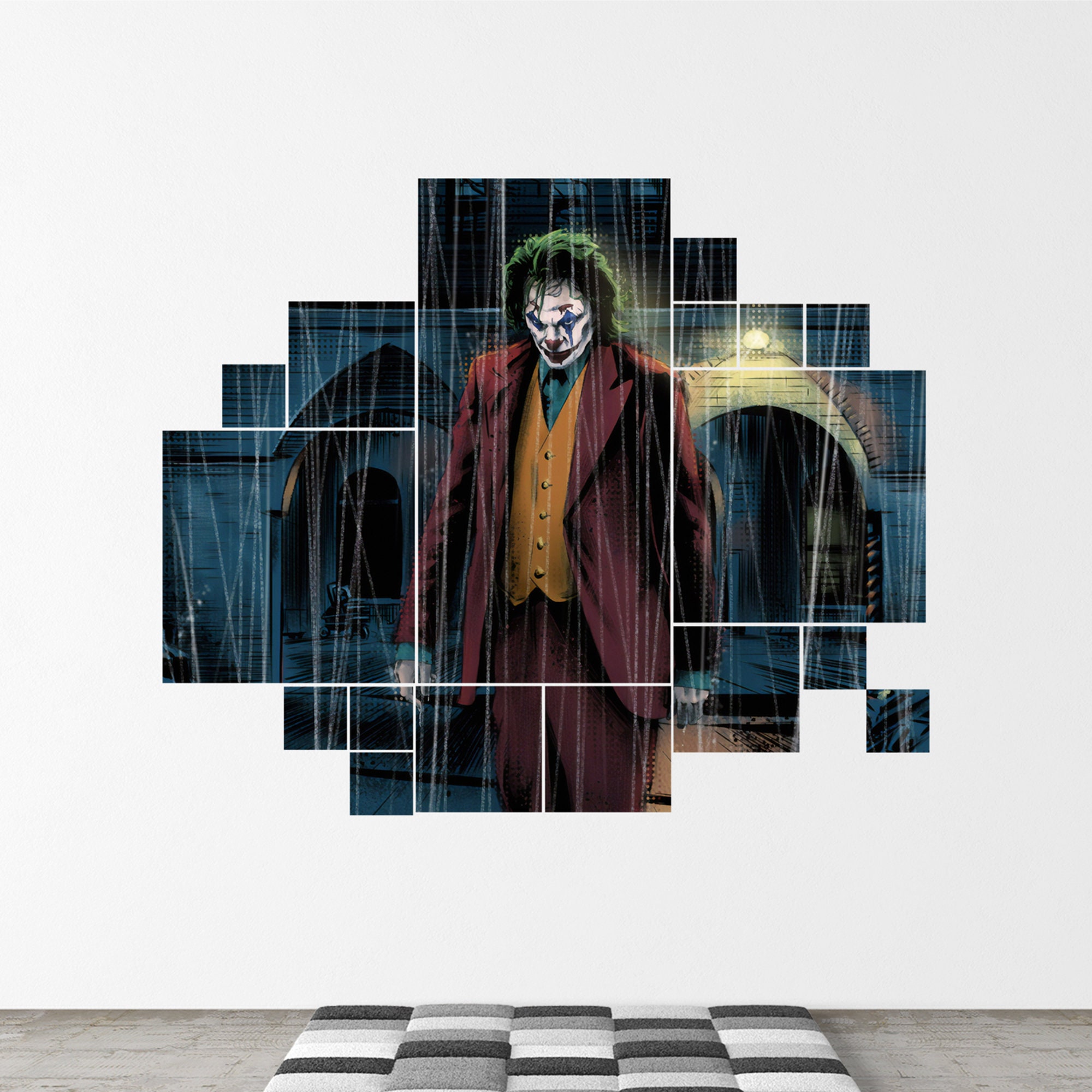 Joker Wall Art Joker Puzzle Wall Art Multi Panel Wall Art Etsy
