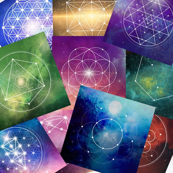 Crystal Grid templates for crystals and healing stones