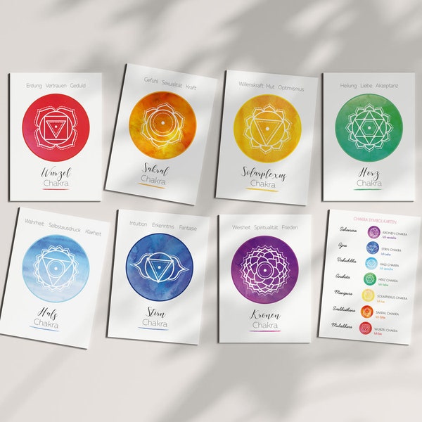 Chakra Symbol Karten Set