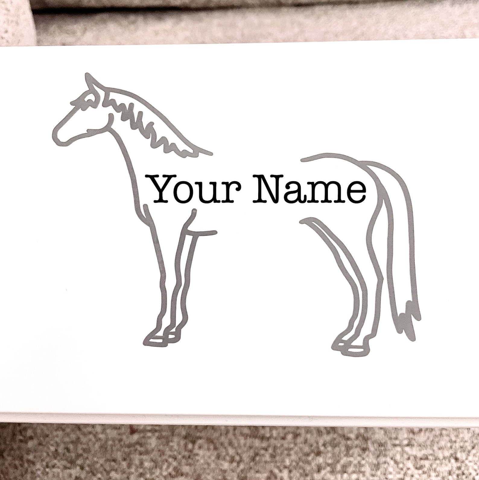 Personalised Vinyl Labels For Horses Food Storage Toy Etsy