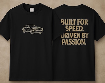 Muscle Car Graphic Tee: Comfort Colors Vintage Wash T-Shirt