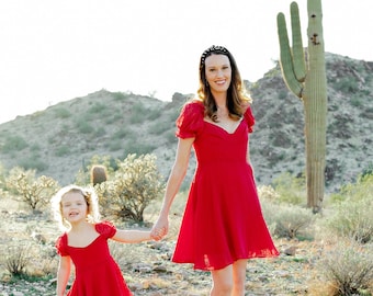 Mini Bridget Dress | mommy and me dresses | mommy and me matching outfits | mommy and me outfits | mommy and me red dresses