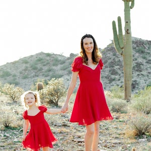 Mini Bridget Dress | mommy and me dresses | mommy and me matching outfits | mommy and me outfits | mommy and me red dresses