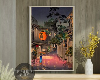 Evening at Ushigome by Tsuchiya Koitsu 1939 Ukiyo-e Japanese Wall Art Print Woodblock Art Restored Japanese Art