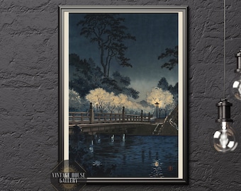Benkei Bridge by Tsuchiya Koitsu 1933 Ukiyo-e Japanese Wall Art Print Woodblock Art Restored Japanese Art
