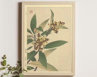 色紙 | 水彩画 | 実と葉のあるビワの木 - Etsy 日本