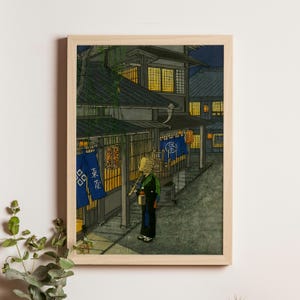 Zen Priest of the Fuke Sect, Nishimura Hodo, 1930, Japanese monk portrait print, Buddhist priest art, vintage giclée reproduction