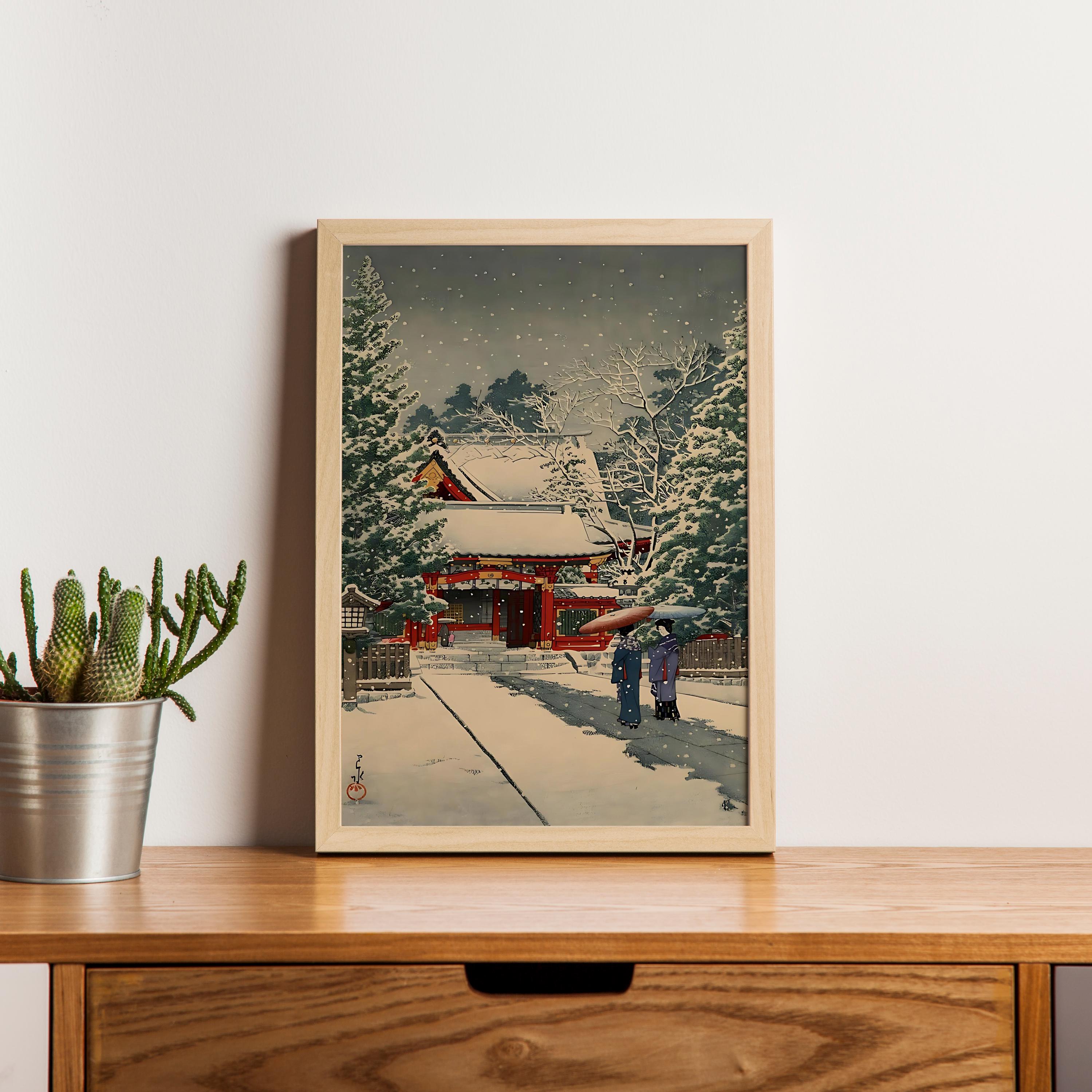 本物！ 川瀬巴水 日光神橋の雪 昭和五年作 川瀬巴水展」