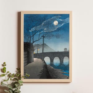 Scenes from Japan Kotsuki River, Kawase Hasui, 1930s, landscape print, Japanese art, scenic river poster, traditional woodblock art