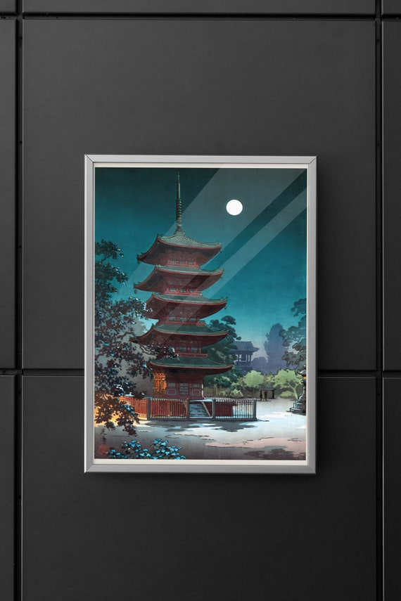 額縁付き 土屋光逸【奈良法隆寺】 木版画 【公式通販】 額縁付き 土屋光逸【奈良法隆寺】 木版画 【公式通販】