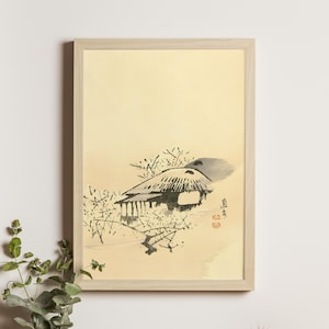 Mountain House Print, Kumagai Naohiko Art, Ukiyo-e Landscape, Japanese Wall Art, Vintage Japanese Print, Nature Poster, Mountain Art