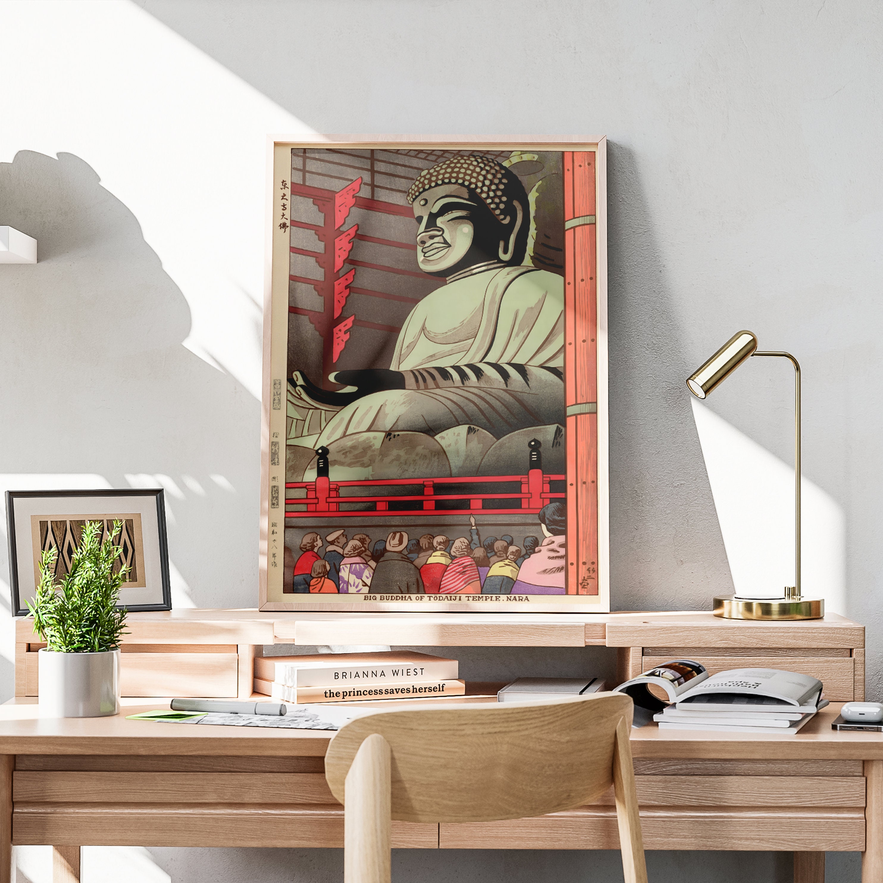 Big Buddha of Todaiji Temple - Majestic Ukiyo-e by Asano Takeji