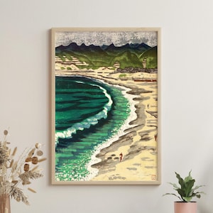 Beach Front by Maeda Masao Ukiyo-e Poster Vintage Japanese Art Woodblock Print