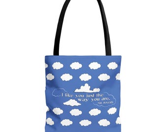 Mister Rogers Tote Bag: "I Like You" Spun Polyester