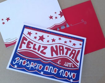 クリスマスグリーティングカード「Feliz Natal」