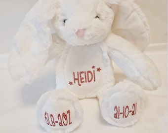 Personalised teddy,personalised soft toy, customised baby gift, personalised christening teddy,customised teddy,new baby teddy bear