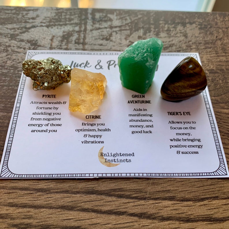 Pocket Crystals for Luck and Prosperity Healing Crystal Etsy