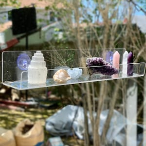 Floating Window Shelf for Crystal Charging in Moon & Sunlight, Crystal Display Shelf, Crystal Charging Station, Crystal Altar Shelf