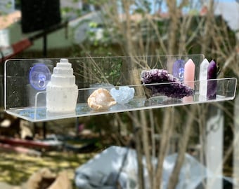 Floating Window Shelf for Crystal Charging in Moon & Sunlight, Crystal Display Shelf, Crystal Charging Station, Crystal Altar Shelf