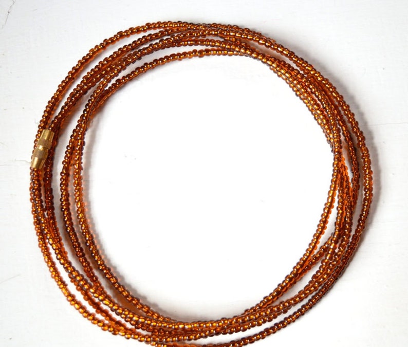 Brown Waist Beads Elastic Stretchable waist Beads Fits All Sizes