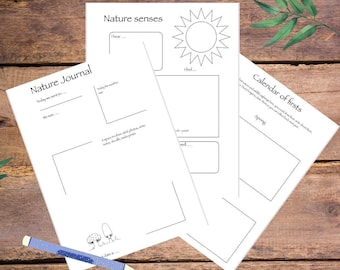 Journal nature pour enfants imprimable | Exploration en plein air, École à la maison PDF
