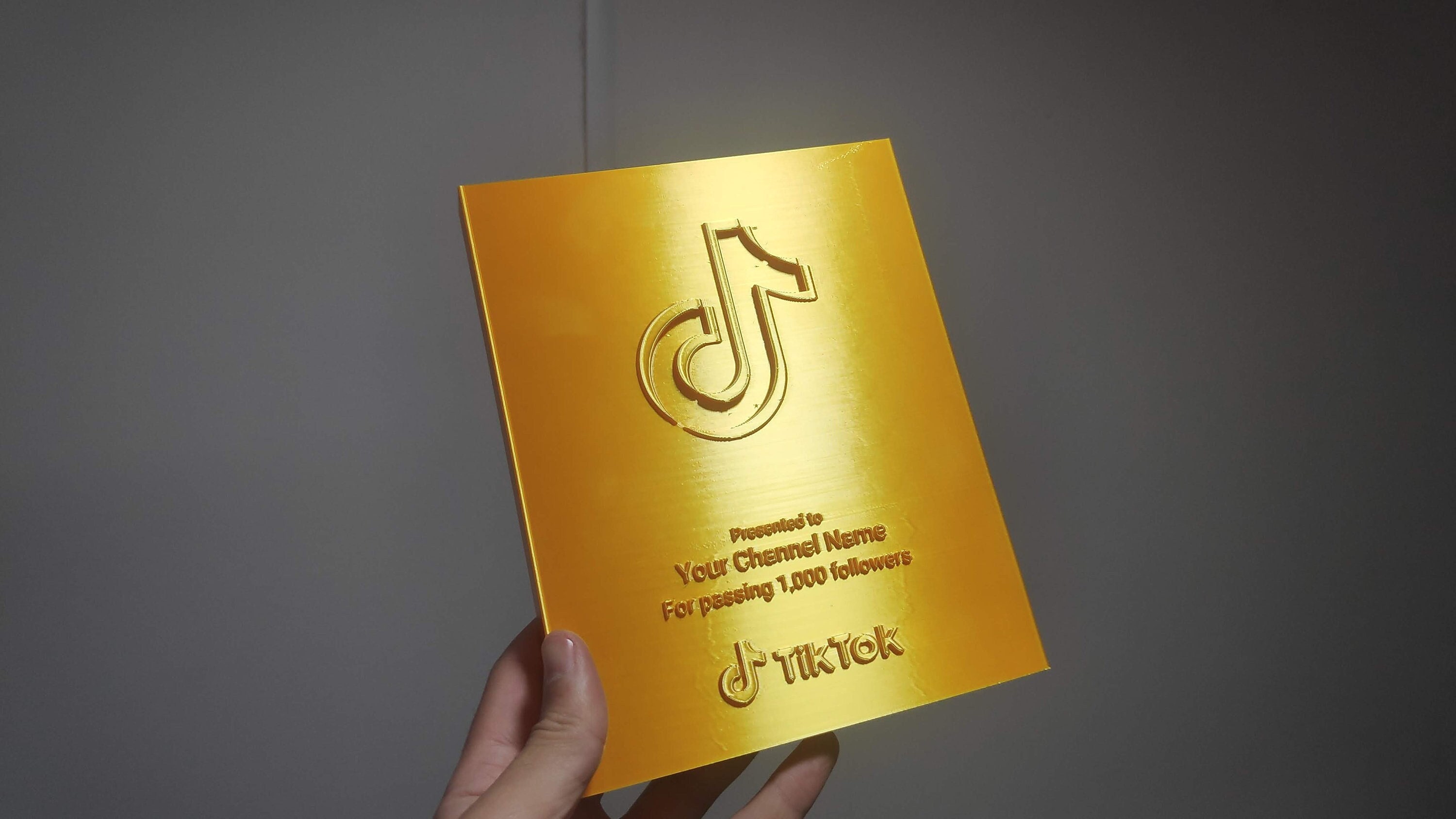 Custom Tiktok Award Plaque Personalized Etsy