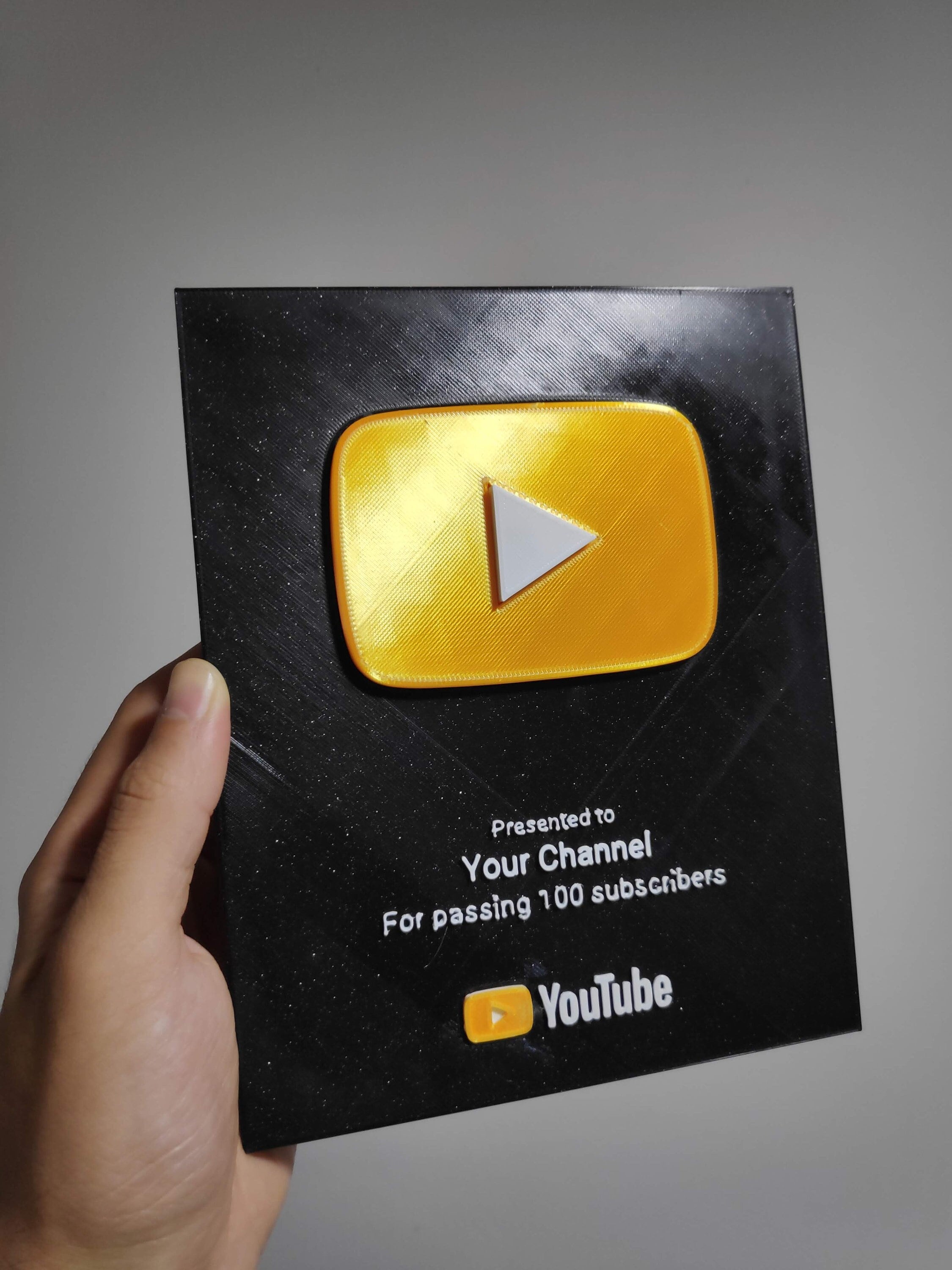 Full Custom Youtube Play Button Plaque Personalized FAN ART Etsy