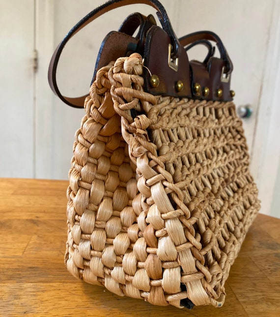 1980's Wicker Purse - image 4