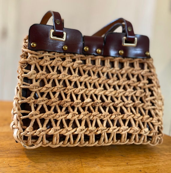 1980's Wicker Purse - image 3