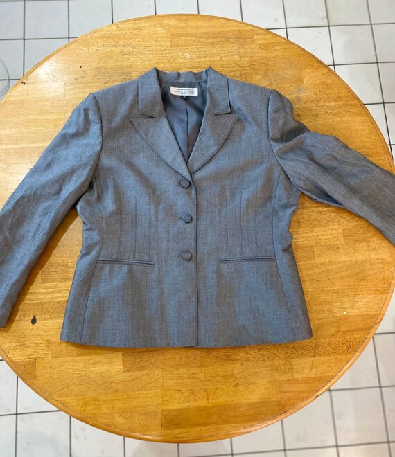 Y2K Grey Tahari Suit Jacket