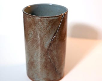 Various Colors Drinking Tumblers - Ceramic Stoneware Hand-Rolled Wabi-Sabi Hot or Cold Highball Tall Glasses for Bar & Table