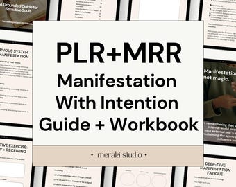Manifestation Guide & Workbook | MRR PLR Canva Template (Digital Download)