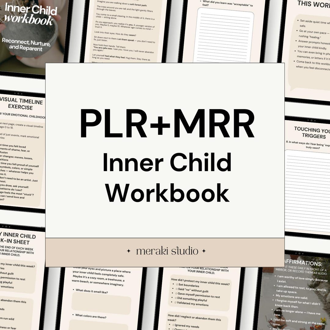 Inner Child Healing Workbook Canva Template | PLR MRR - Etsy