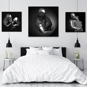 3 Set Wall Print, Modern Art Luxury Download, The Hug, Poster Art, Silver, Wall art, Contemporary Print, Instant Download, Anniversary Gifts