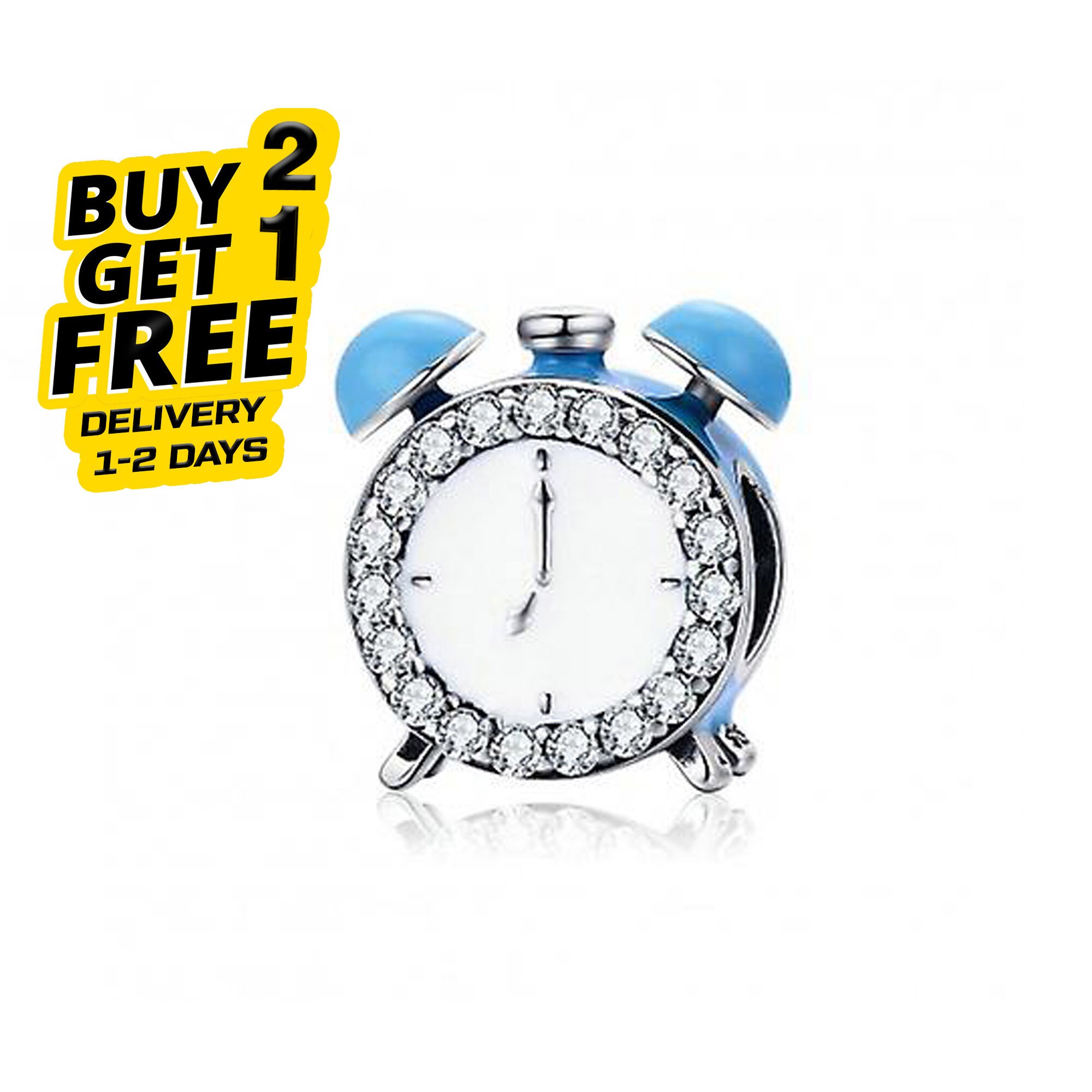 Alarm Clock Charm Fits Pandora bracelet Charms for Bracelet Etsy