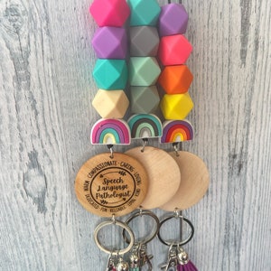 Speech Sprache Pathologen Lanyard, SLP Abzeichen Reel, Speech Sprache Pathologen Geschenk, SLP Geschenke, Ausreißer Lanyard, Sprachlehrer Geschenk