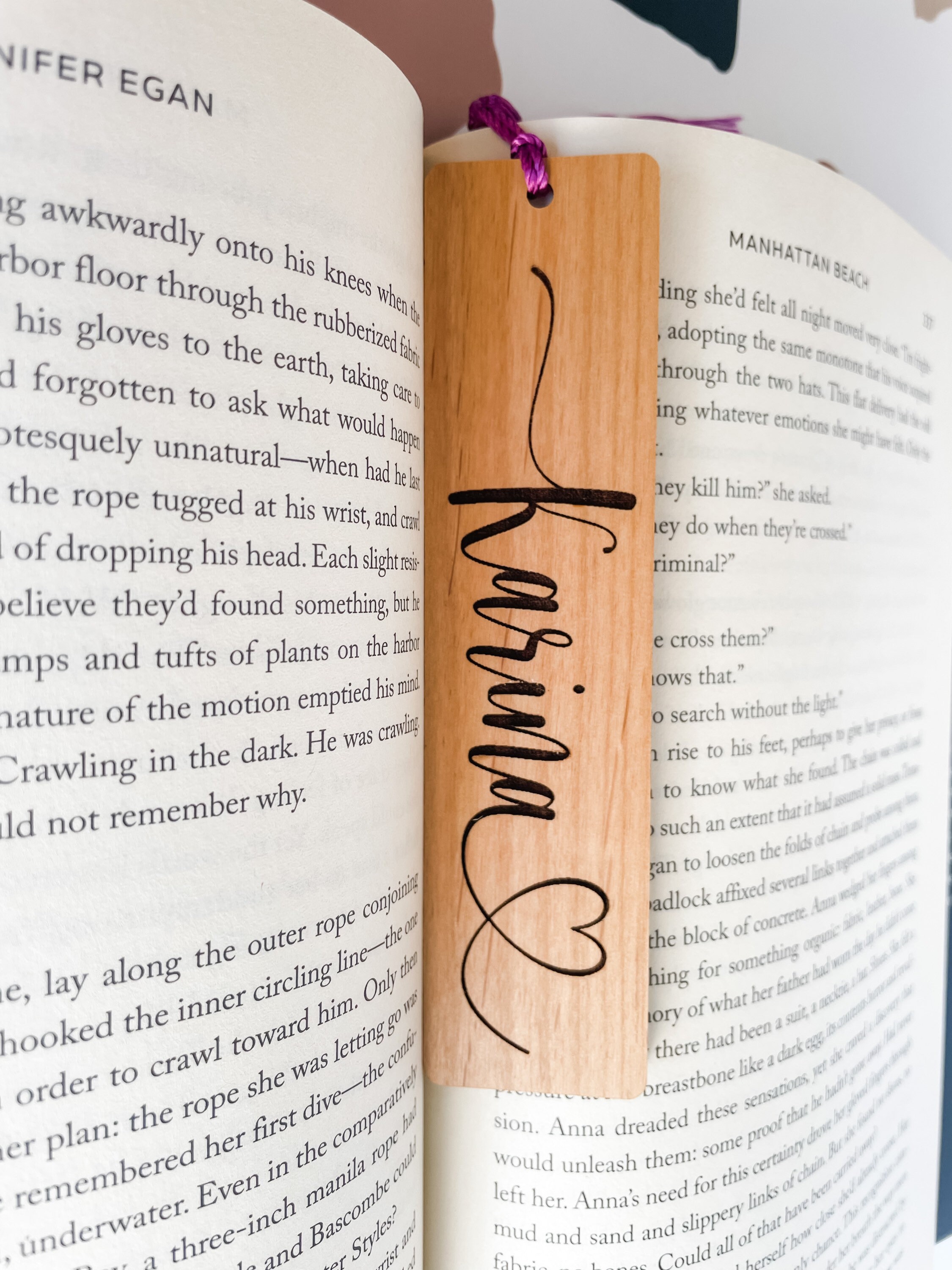 Personalized Wooden Bookmark, Book Club Gift, Gift for Book Lover ...